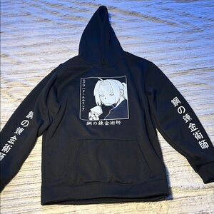 Full Metal Alchemist Black Graphic Hoodie